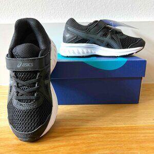 NEW w/Box! ASICS Jolt 2 PS Black/Steel Gray Kids Sneakers - Super Comfy! K12